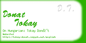 donat tokay business card